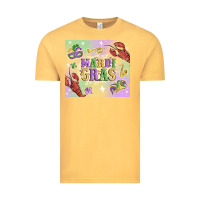 Vintage Mustard mardi gras Vintage Tee - MaliasSmallBusiness