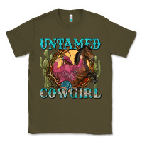 Army Green untamed cowgirl Classic Tee - NancyCooperArtShop