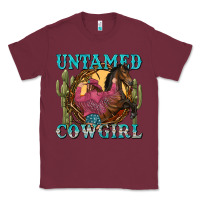 Burgundy untamed cowgirl Classic Tee - NancyCooperArtShop