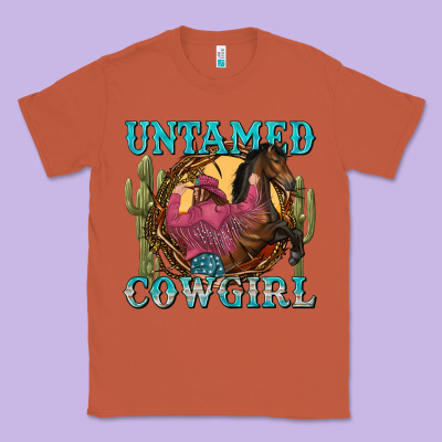 Untamed Cowgirl Classic Tee Designed By Nancycooperartshop