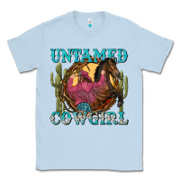 Dusty Blue untamed cowgirl Classic Tee - NancyCooperArtShop