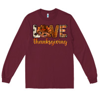 Burgundy love thanksgiving with turkey bbs Long Sleeve Tee - BundleAndBundleShop