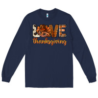 Navy love thanksgiving with turkey bbs Long Sleeve Tee - BundleAndBundleShop