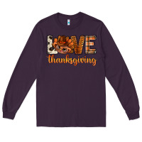 Plum love thanksgiving with turkey bbs Long Sleeve Tee - BundleAndBundleShop