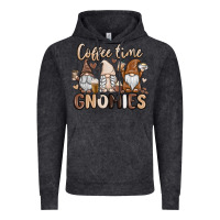 Vintage Black coffee time gnomies Vintage Hoodie - MaliasSmallBusiness