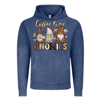 Vintage Denim coffee time gnomies Vintage Hoodie - MaliasSmallBusiness