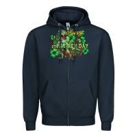 Navy s day t rex Zipper Hoodie - NancyCooperArtShop