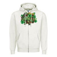 Oatmeal Heather s day t rex Zipper Hoodie - NancyCooperArtShop