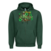 Sports Green s day t rex Zipper Hoodie - NancyCooperArtShop