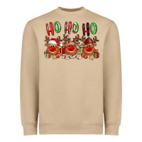 Mushroom Ho ho ho Reindeer Heavyweight Sweatshirt - NancyCooperArtShop