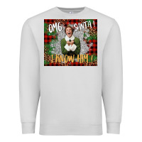 Dove Grey omg santa i know him elf Premium Sweatshirt - CowGirlArtShop