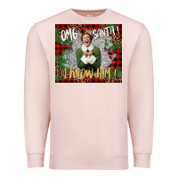 Pale Pink omg santa i know him elf Premium Sweatshirt - CowGirlArtShop