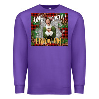 Purple omg santa i know him elf Premium Sweatshirt - CowGirlArtShop