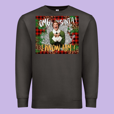 Omg Santa I Know Him Elf Premium Sweatshirt Designed By Cowgirlartshop