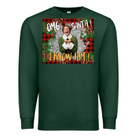 Sports Green omg santa i know him elf Premium Sweatshirt - CowGirlArtShop