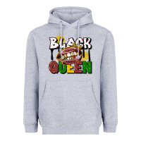 Heather Grey black queen Heavyweight Hoodie - CowGirlArtShop