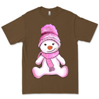 Cacao winter pink snowman and hat Premium Tee - AdoDesignShop