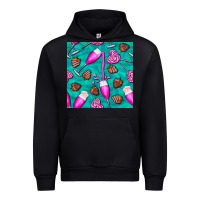 Black valentines day champagne and strawberry Urban Hoodie - BundleAndBundleShop