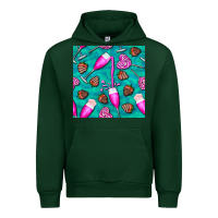 Forest Green valentines day champagne and strawberry Urban Hoodie - BundleAndBundleShop