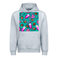 Heather Grey valentines day champagne and strawberry Urban Hoodie - BundleAndBundleShop