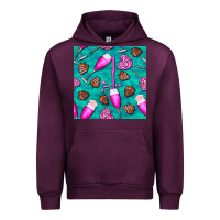 Mauve Wine valentines day champagne and strawberry Urban Hoodie - BundleAndBundleShop