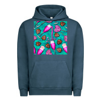 Pigment Midnight Navy valentines day champagne and strawberry Urban Hoodie - BundleAndBundleShop