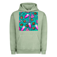 Pigment Oil Green valentines day champagne and strawberry Urban Hoodie - BundleAndBundleShop