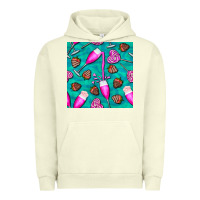 Pigment Pistachio valentines day champagne and strawberry Urban Hoodie - BundleAndBundleShop