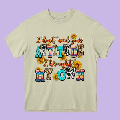 I Dont Need Your Attitude I Brought My Own Heavy Core Tee Designed By Adodesignshop