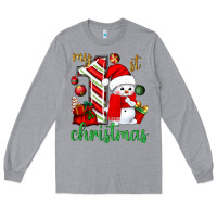 Heather Grey my 1 st christmas with cute snowman bbs Long Sleeve Tee - BundleAndBundleShop