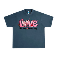 Midnight Navy love all day every day Urban Heavy Tee - MaliasSmallBusiness