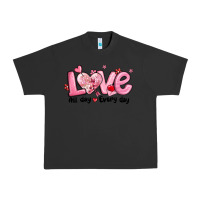 Pigment Black love all day every day Urban Heavy Tee - MaliasSmallBusiness