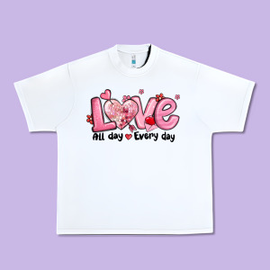 Love All Day Every Day Urban Heavy Tee Designed By Maliassmallbusiness