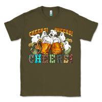 Army Green western cheers with ghosts Classic Tee - NancyCooperArtShop