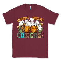 Burgundy western cheers with ghosts Classic Tee - NancyCooperArtShop