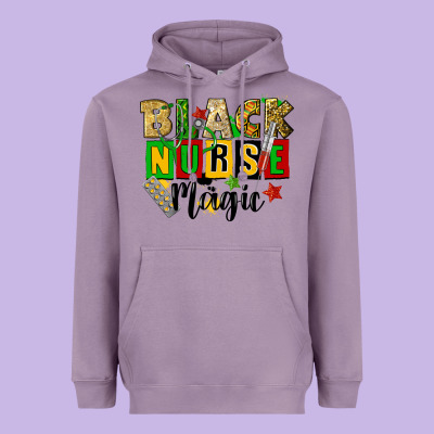 Black Nurse Magic Juneteenth Heavyweight Hoodie Designed By Cowgirlartshop