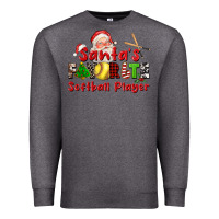 Charcoal Heather santas favorite softball player Premium Sweatshirt - CowGirlArtShop