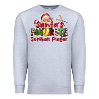 Heather Grey santas favorite softball player Premium Sweatshirt - CowGirlArtShop