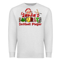 Oatmeal Heather santas favorite softball player Premium Sweatshirt - CowGirlArtShop