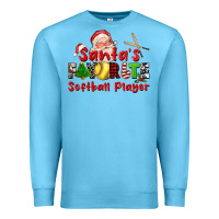 Ocean Blue santas favorite softball player Premium Sweatshirt - CowGirlArtShop
