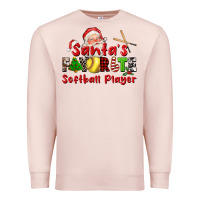 Pale Pink santas favorite softball player Premium Sweatshirt - CowGirlArtShop