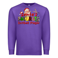 Purple santas favorite softball player Premium Sweatshirt - CowGirlArtShop
