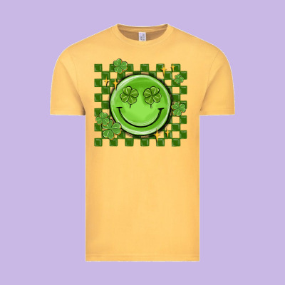 Checkered St. Patrick's Day Vintage Tee Designed By Maliassmallbusiness