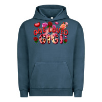 Pigment Midnight Navy One loved gigi Urban Hoodie - FaDigitalArtStudio