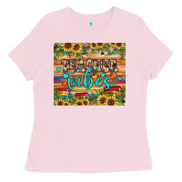 Bubblegum Pink teacher vibes Ladies Tee - JahusDesignShop