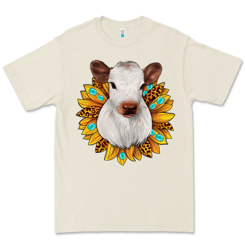 Sunflower Heifer Premium Tee by JahusDesignShop | Teevron