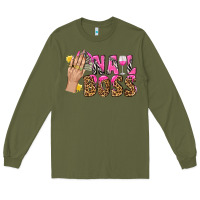 Army Green nail boss bbs Long Sleeve Tee - BundleAndBundleShop