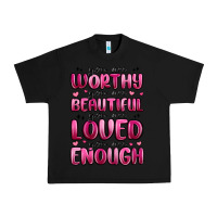 Black you are worthy you are beautiful Urban Heavy Tee - MaliasSmallBusiness