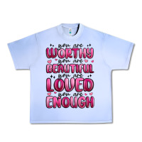 Grape Ice you are worthy you are beautiful Urban Heavy Tee - MaliasSmallBusiness