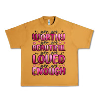 Peanut Butter you are worthy you are beautiful Urban Heavy Tee - MaliasSmallBusiness